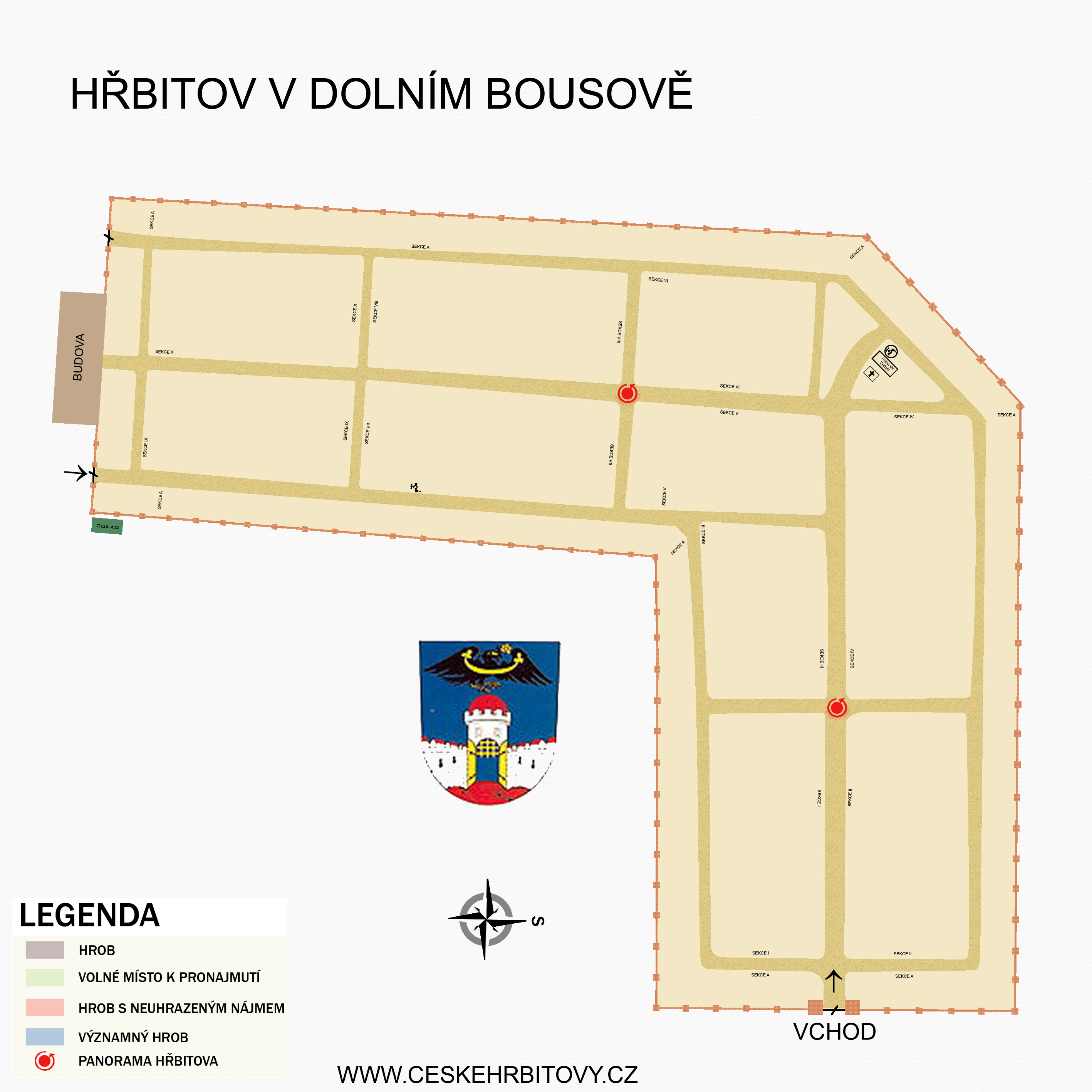 Mapa hĹ™bitova Dolní Bousov