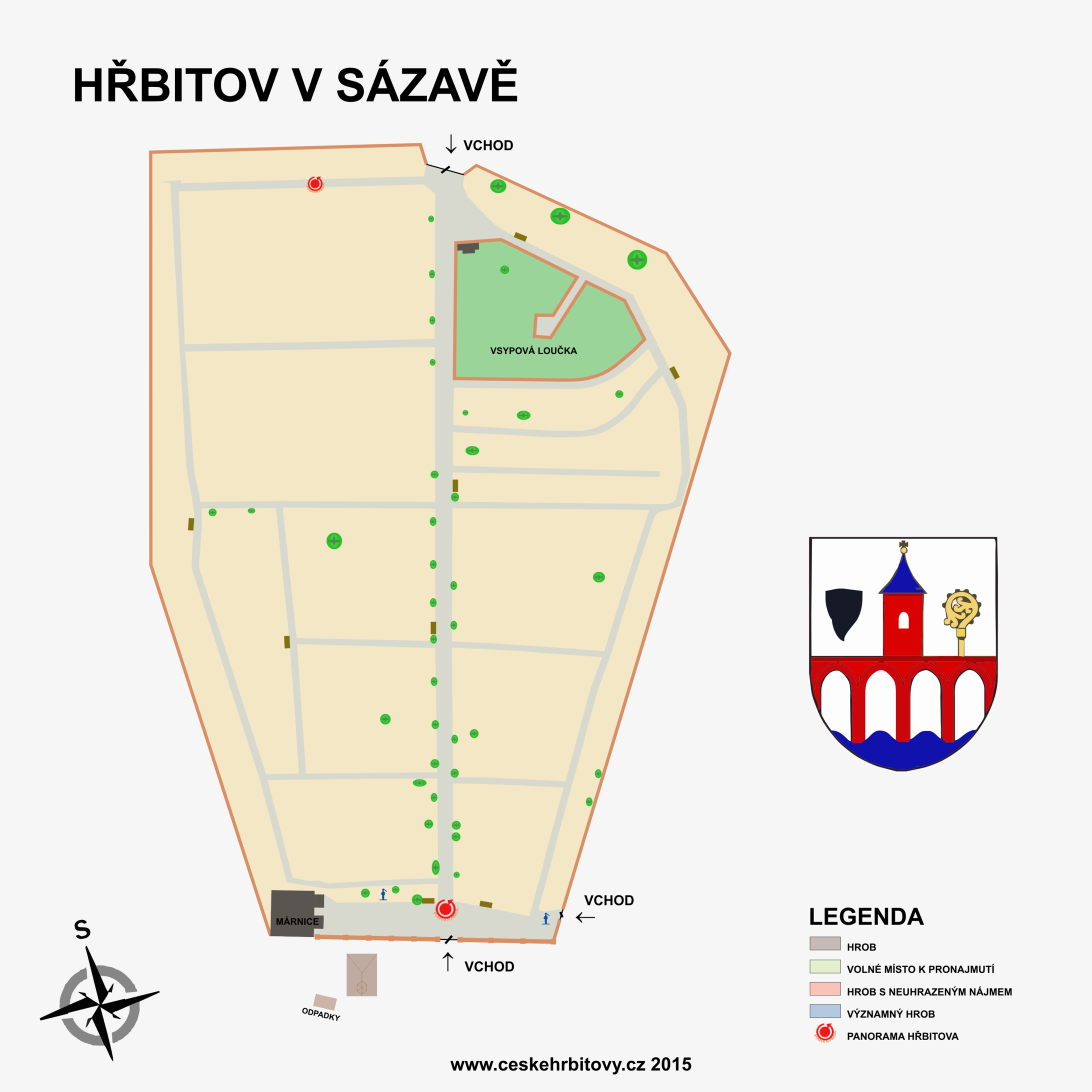 Mapa hĹ™bitova Městský