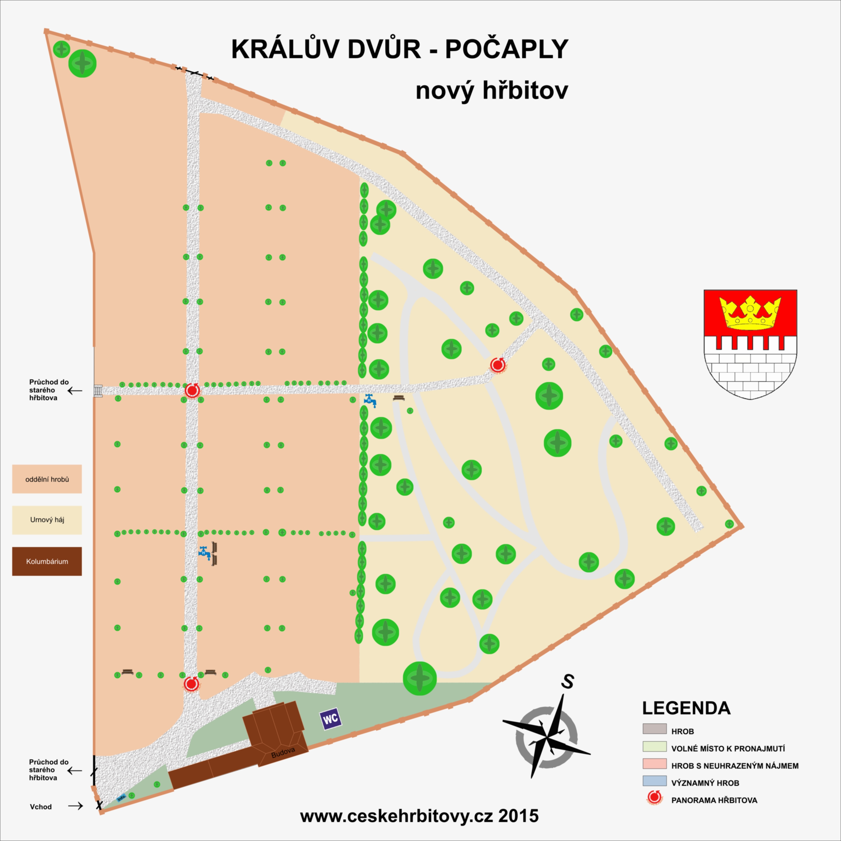 Mapa hĹ™bitova Králův Dvůr - nový