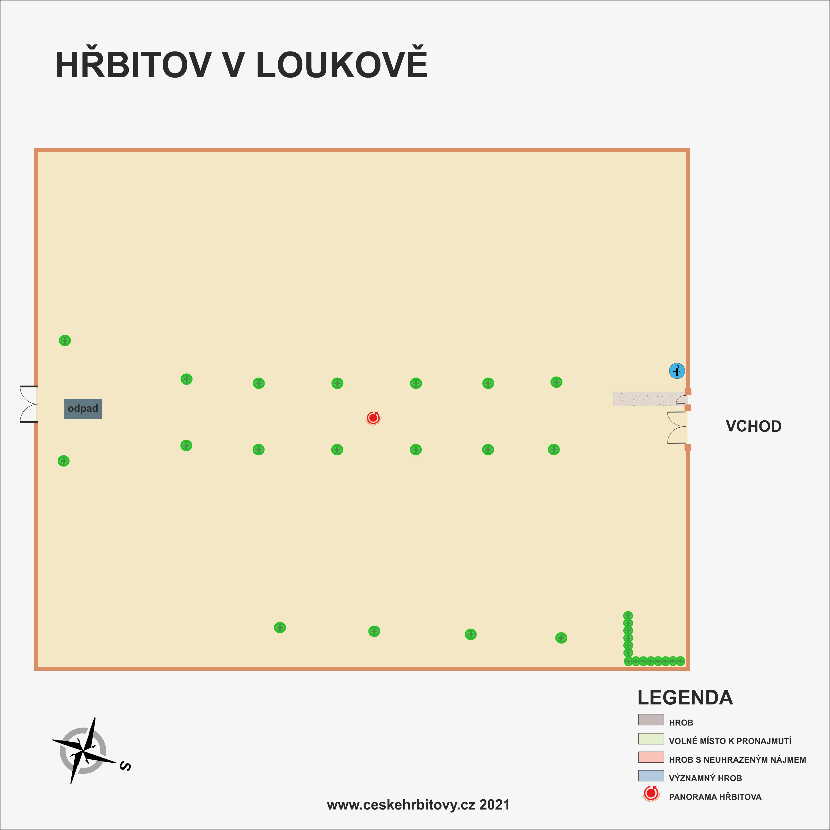 Mapa hĹ™bitova Dolní Město - Loukov