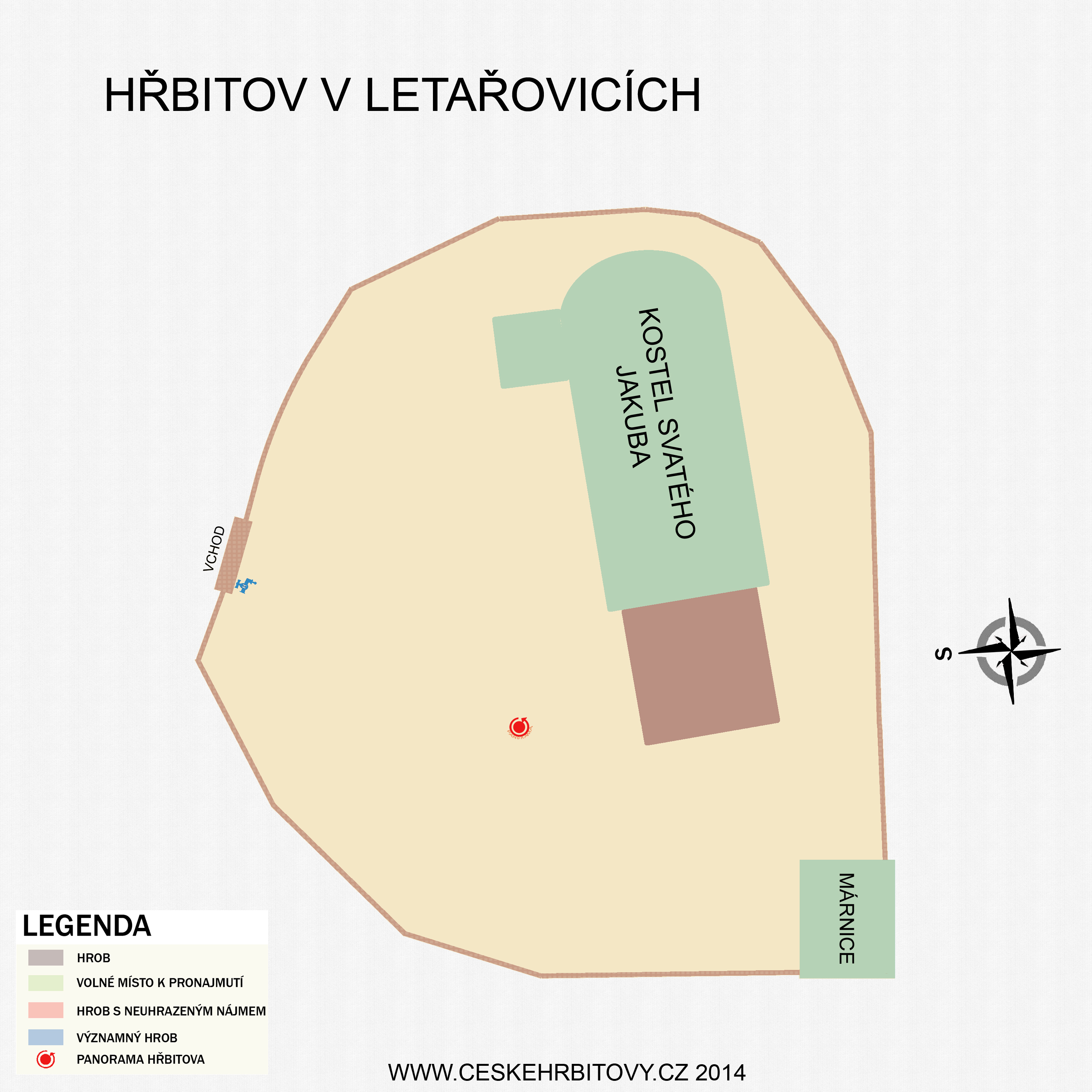 Mapa hĹ™bitova Letařovice