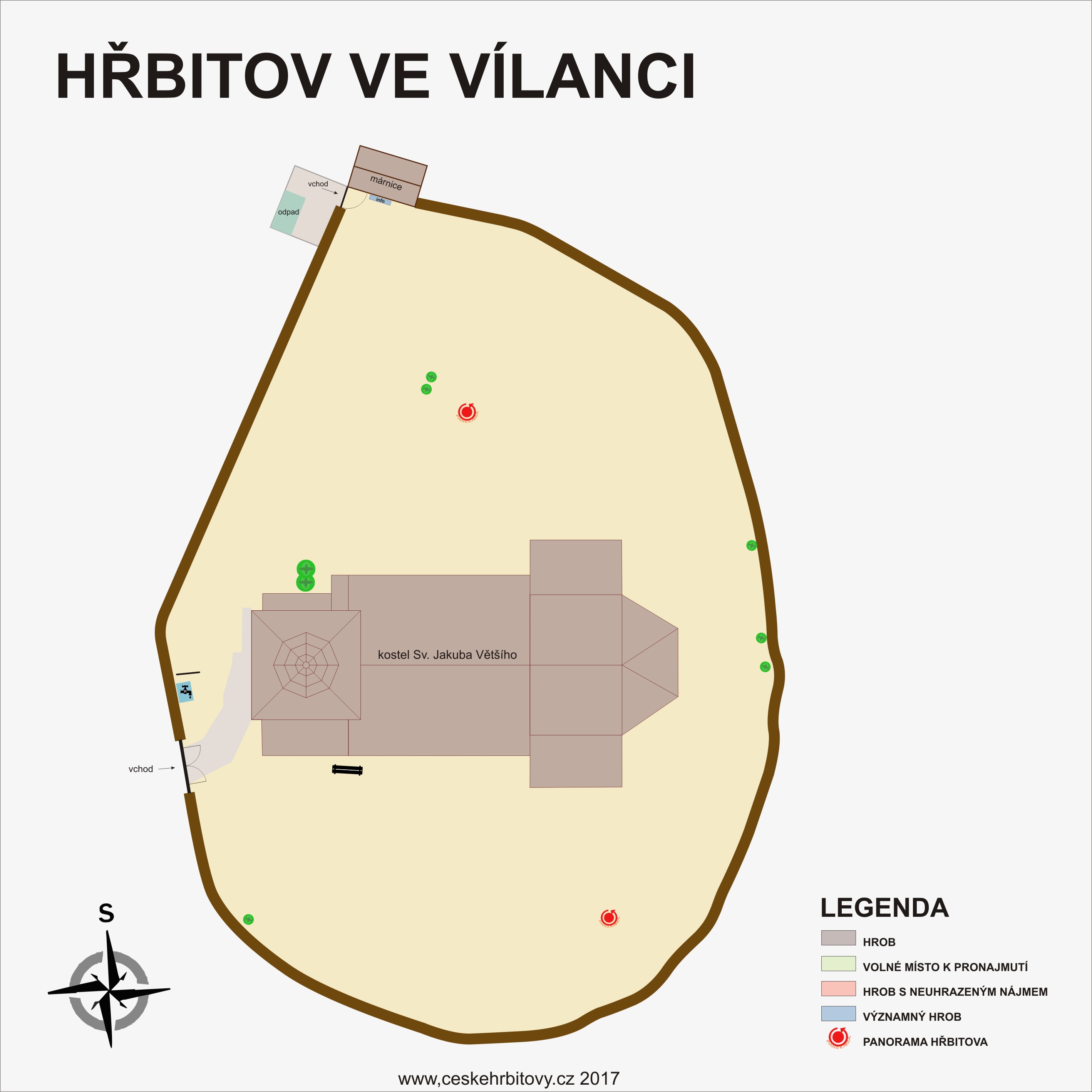 Mapa hĹ™bitova Obecní